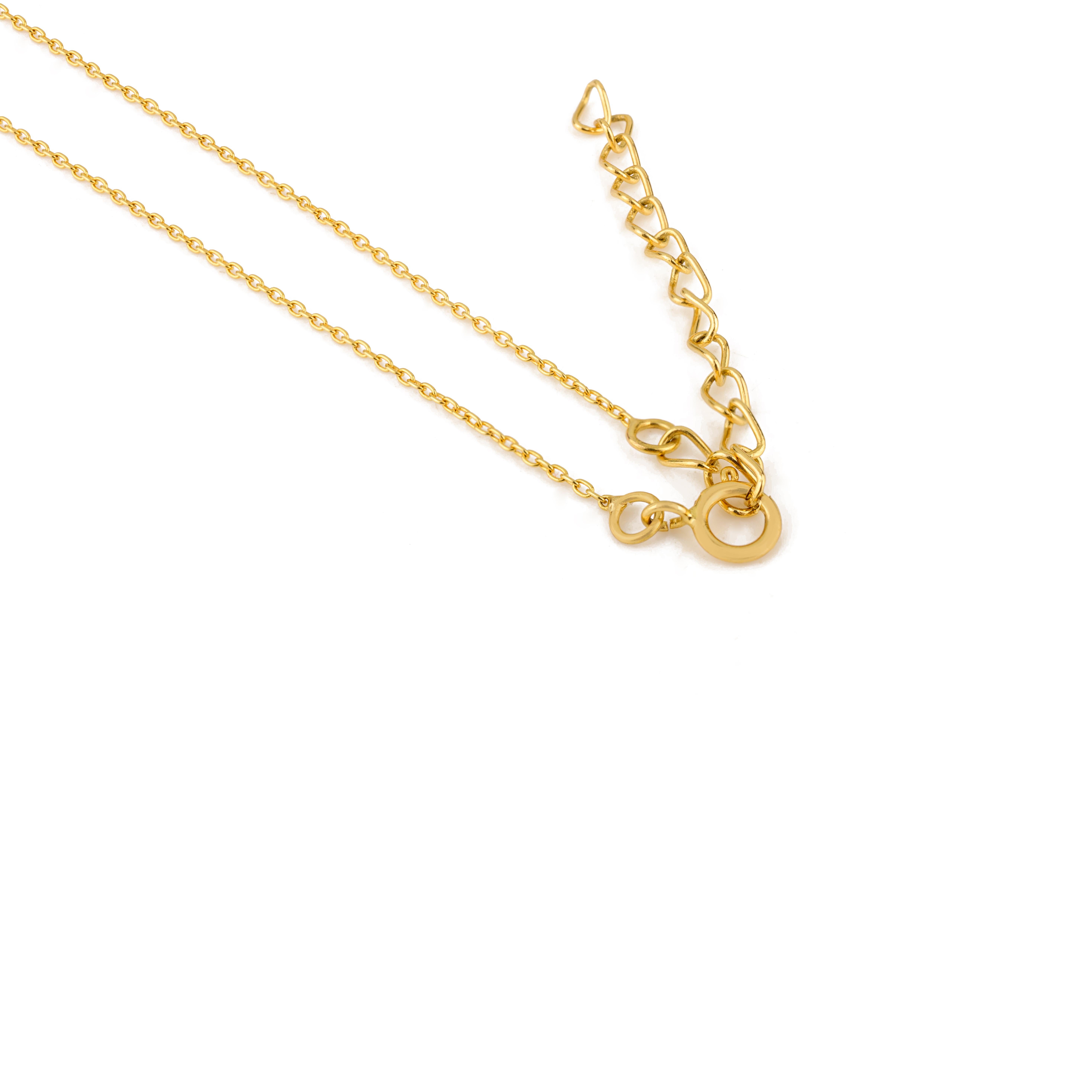 Collier à breloques en or jaune 14K certifié 6.39Ct Multi Sapphire & Diamond Neuf - En vente à New York, NY
