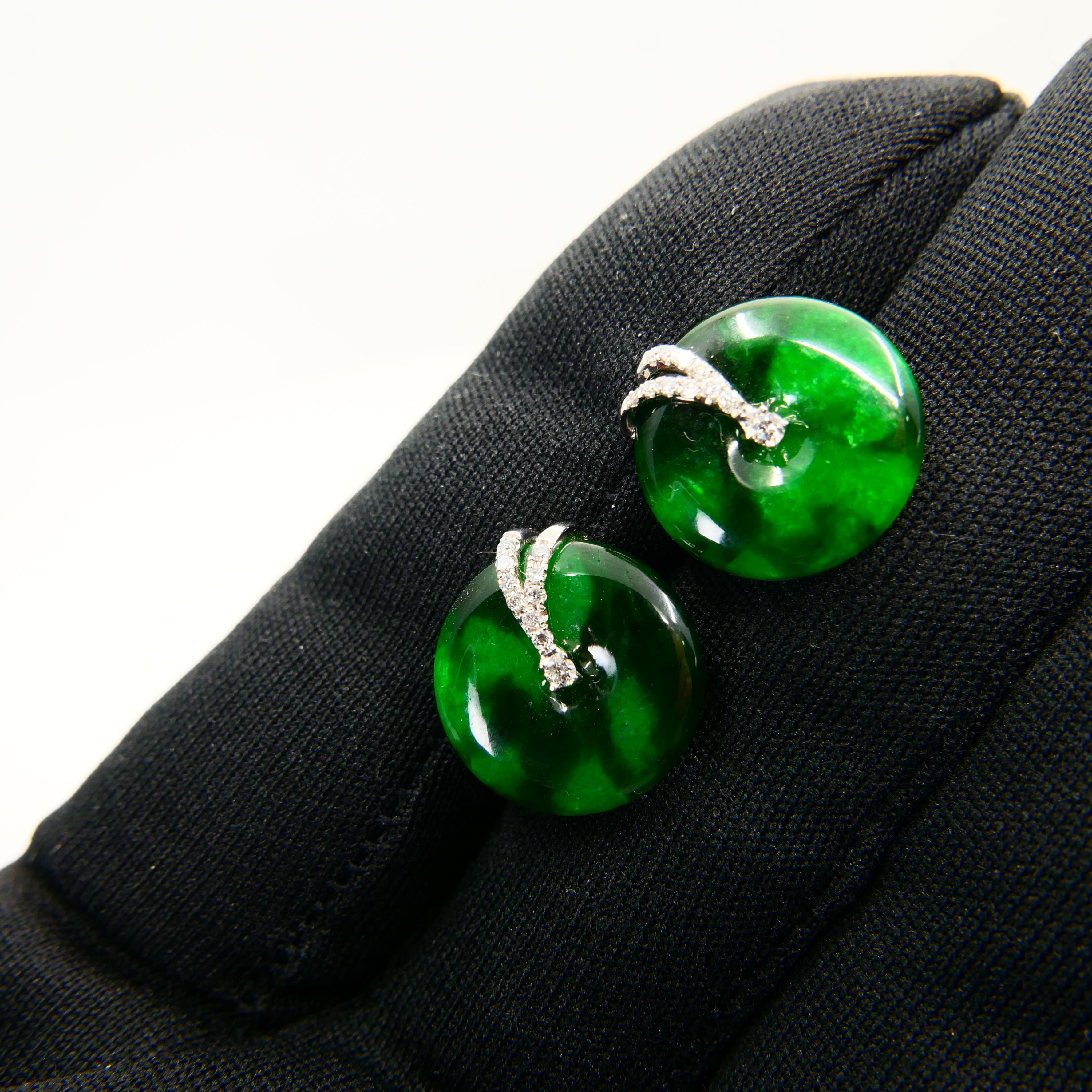 jade and diamond earrings