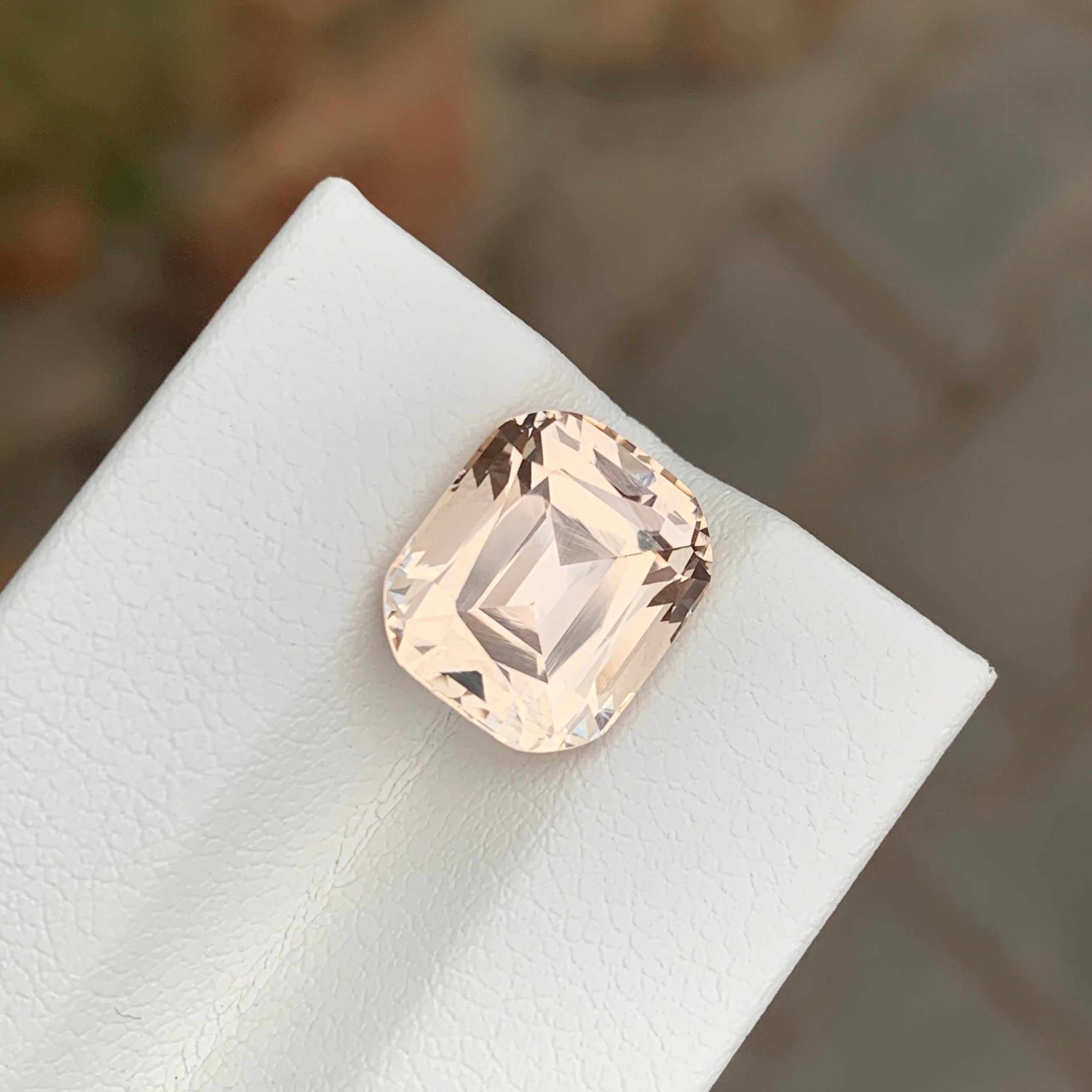 Certified 6.45 Carat Natural Loose Imperial Topaz Cushion Shape Gem For Sale 6