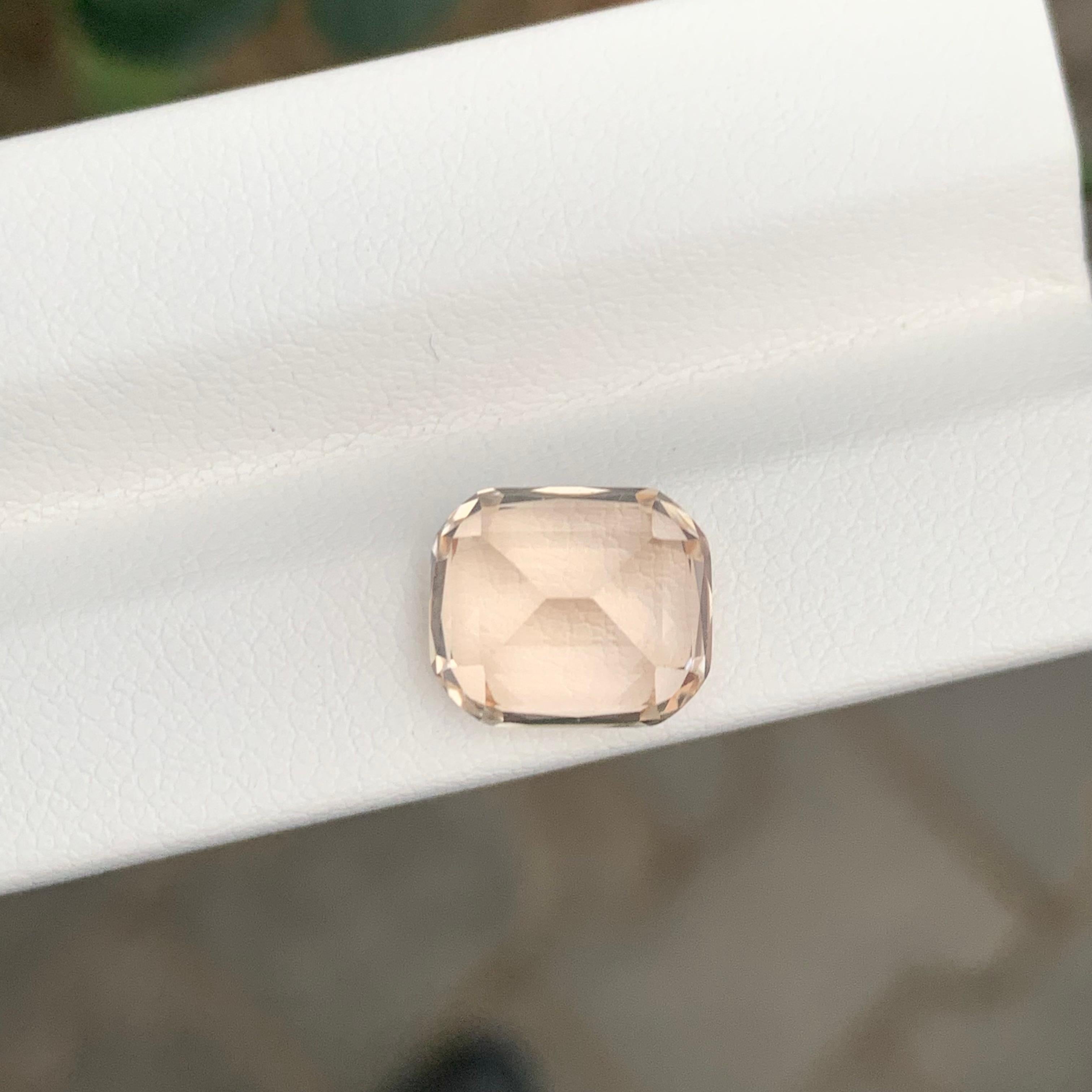 Women's or Men's Certified 6.45 Carat Natural Loose Imperial Topaz Cushion Shape Gem For Sale