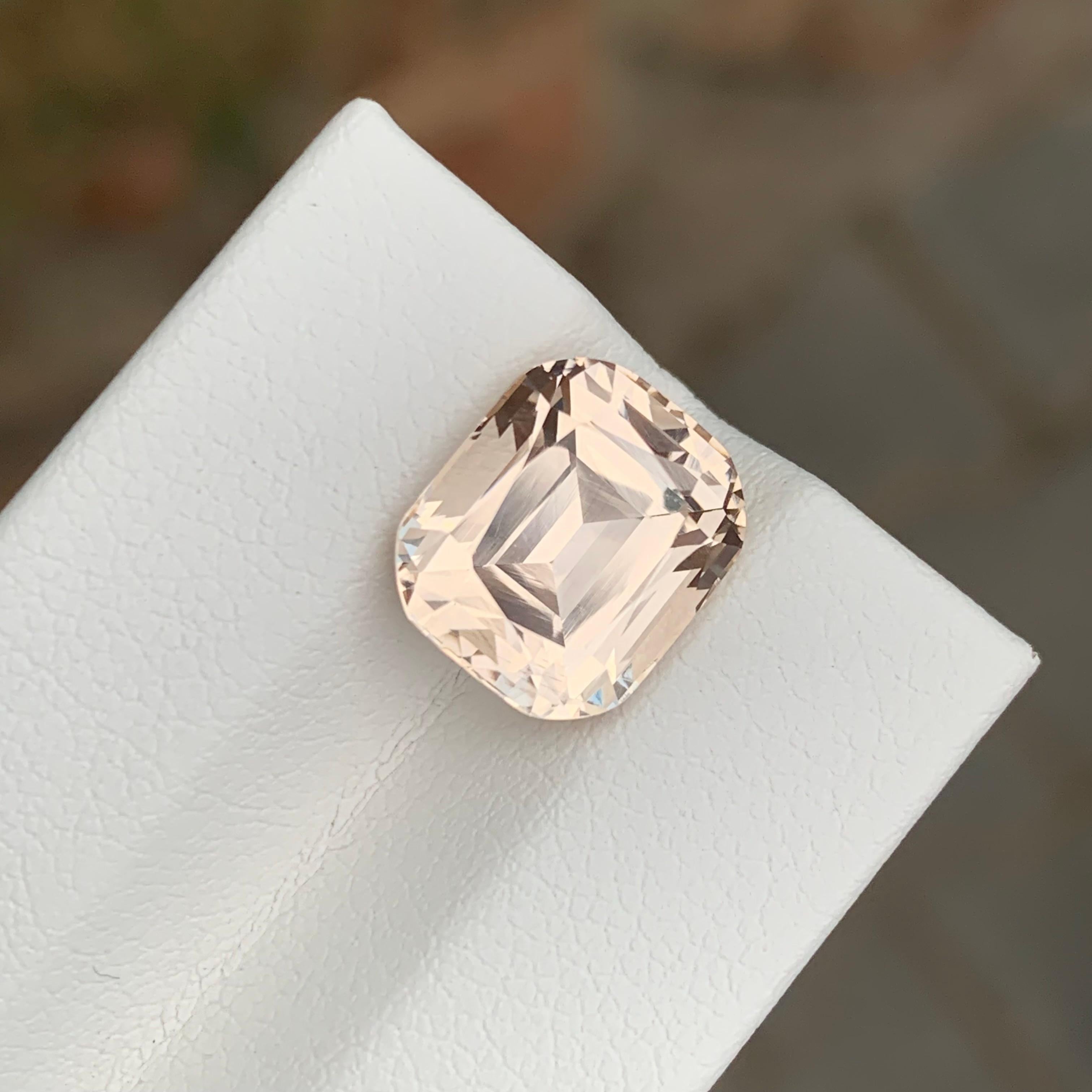 Certified 6.45 Carat Natural Loose Imperial Topaz Cushion Shape Gem For Sale 1