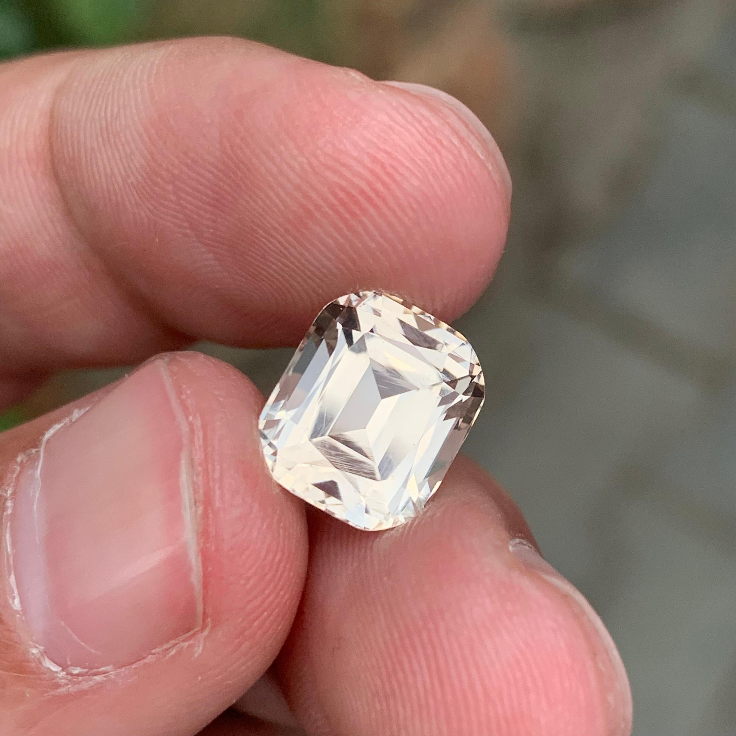 Certified 6.45 Carat Natural Loose Imperial Topaz Cushion Shape Gem For Sale 2