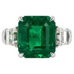 Zertifizierter 6,49 ct kolumbianischer Muzo Smaragd Klassischer Verlobungsring
