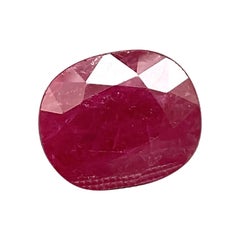 Rubis du Mozambique certifié 6,51 carats, pierre naturelle à facettes ovales, non chauffée