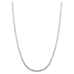 Certified 6.72 CTW Natural White Diamond Tennis Necklace in 18K Solid White Gold Certified 6.72 CTW Natural White Diamond Tennis Necklace in 18K Solid White Gold
