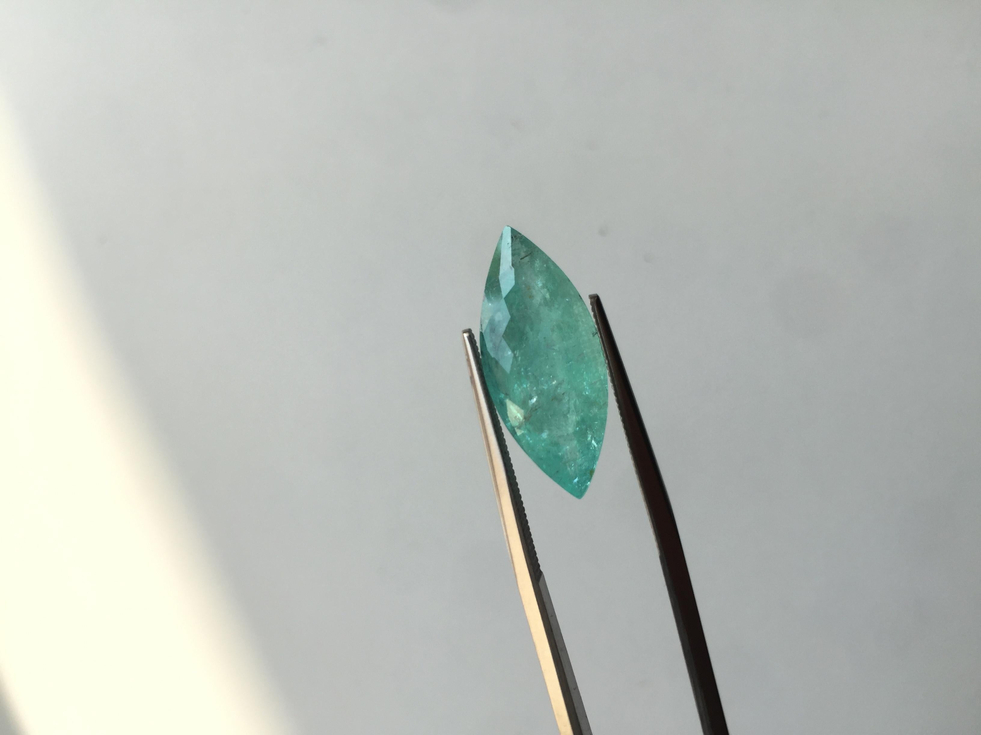 Certified 7.04 Carats Paraiba Tourmaline Marquise Cut Stone for Fine Jewellery Neuf - En vente à Jaipur, RJ