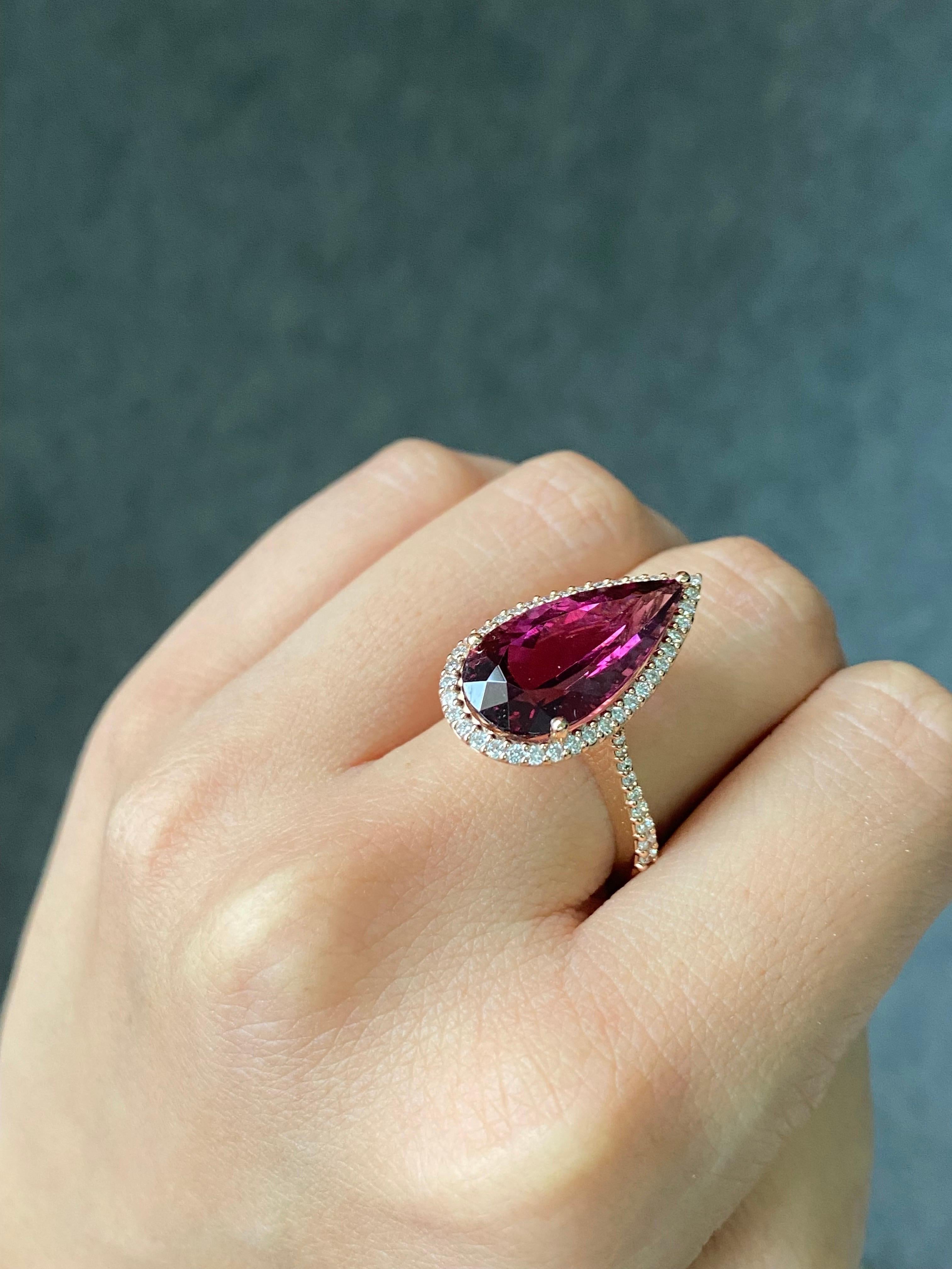 design your own rubellite tourmaline engagement ring