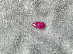 Certified 7.50 Carats Mozambique Ruby Pear Faceted Cutstone No Heat Natural Gem