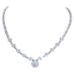 Collar de oro de 18 quilates con diamantes certificados de 8,00 quilates