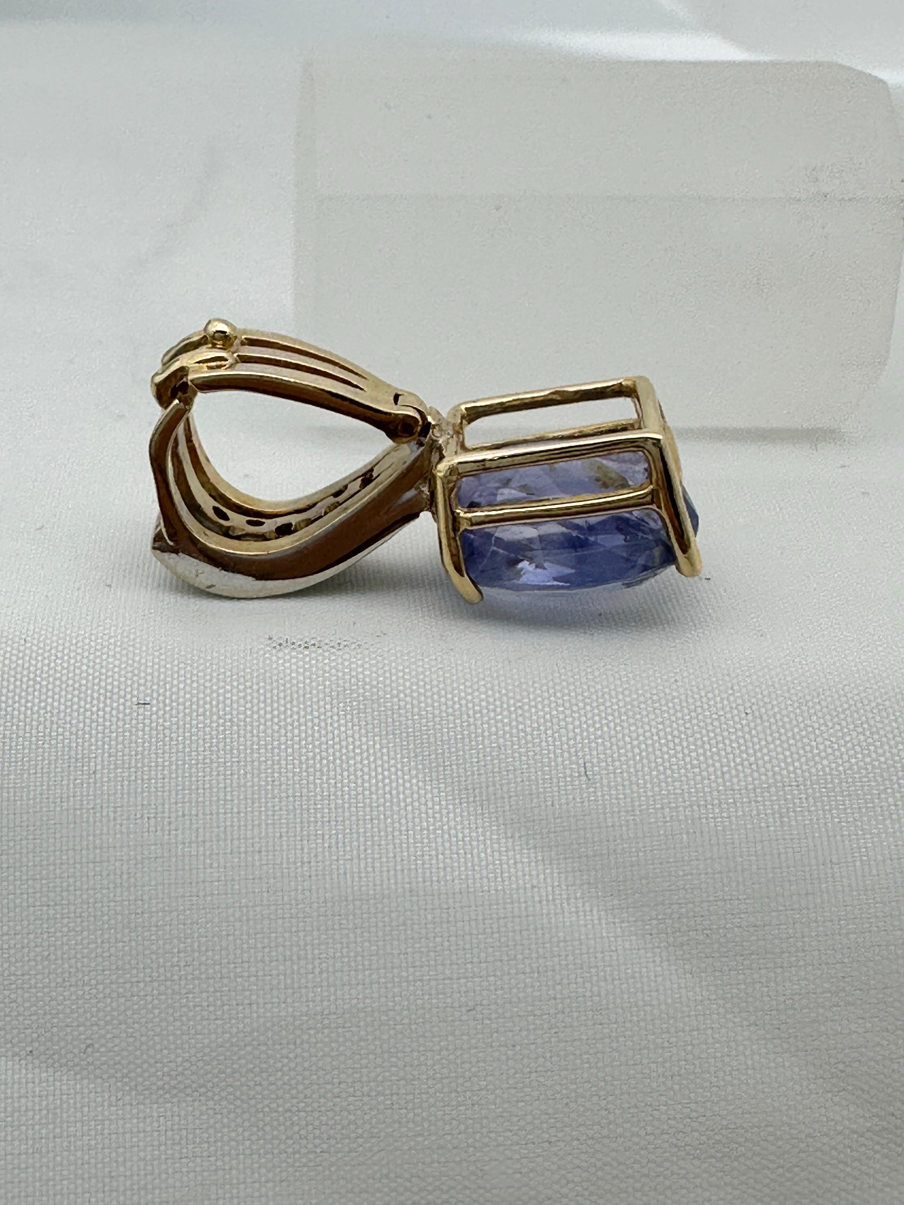 Zertifizierter 8,13 Karat, Sri Lanka Kissen blauer Saphir, Diamant Enhancer Anhänger im Angebot 8