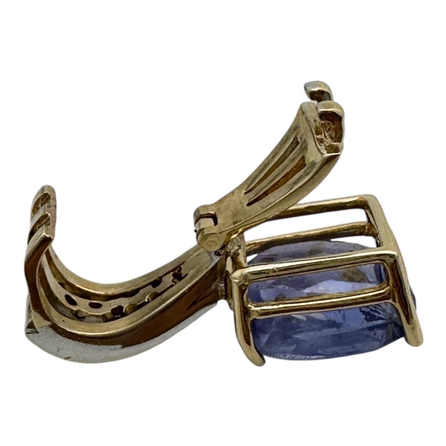 Zertifizierter 8,13 Karat, Sri Lanka Kissen blauer Saphir, Diamant Enhancer Anhänger im Angebot 2