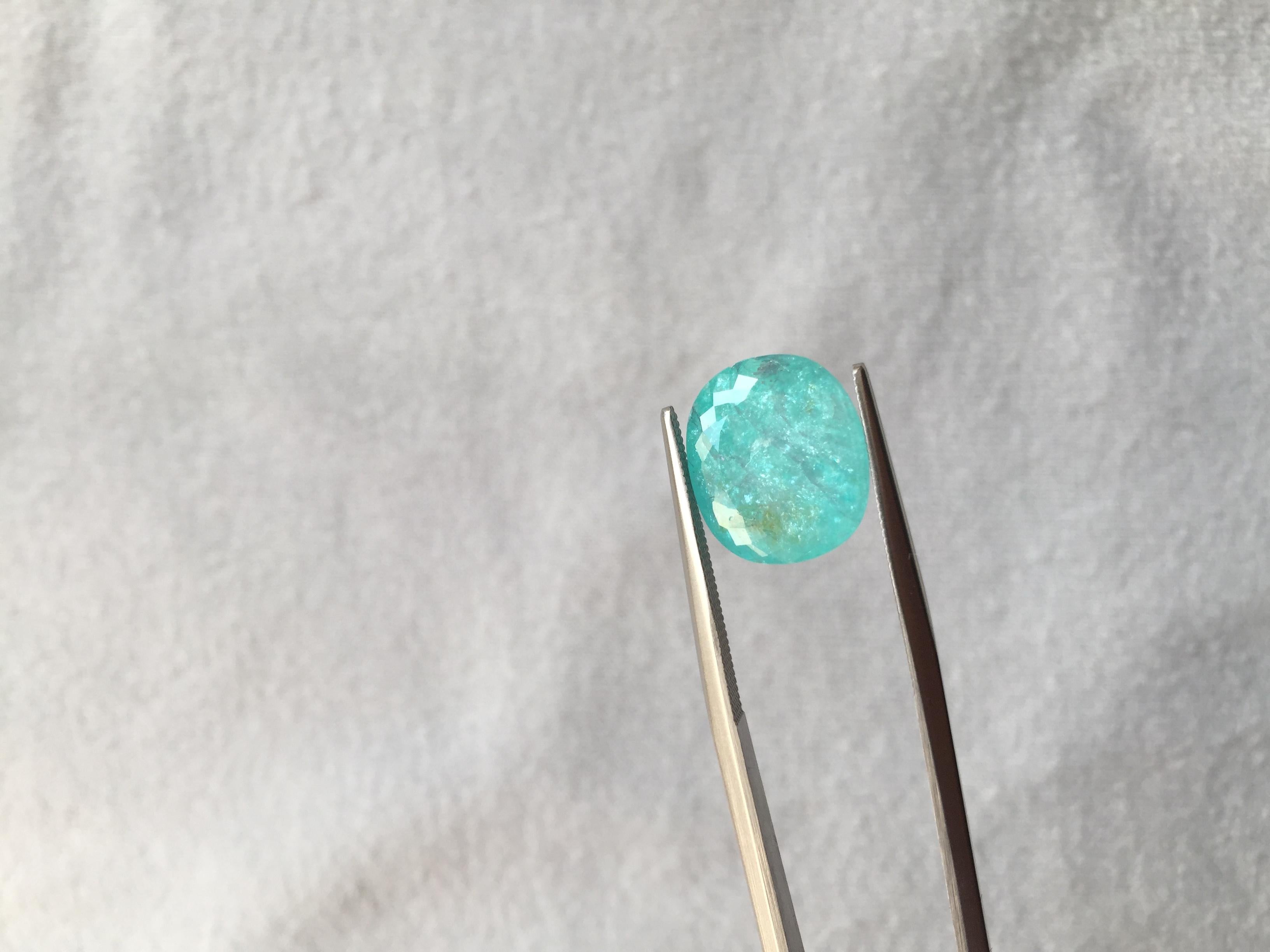 Exceptional 8.17 Carats Paraiba Tourmaline Oval Cut Stone for Fine Jewellery  