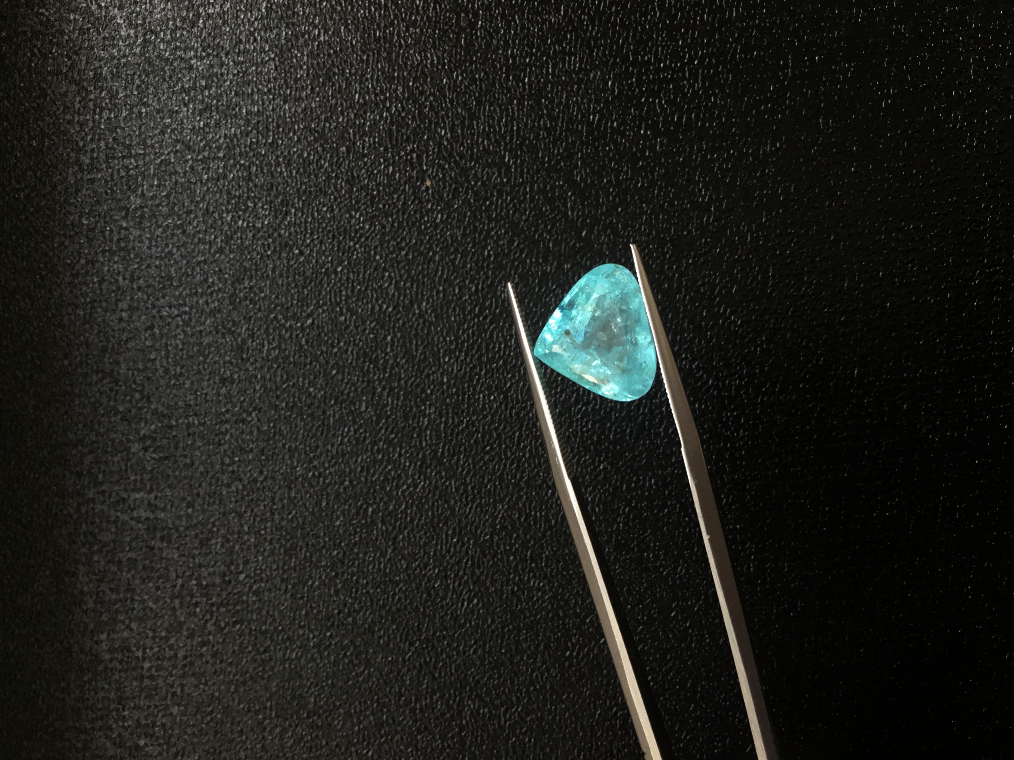 Certified 8.25 Carats Paraiba Tourmaline Pear Cut Stone for Fine Jewellery 1