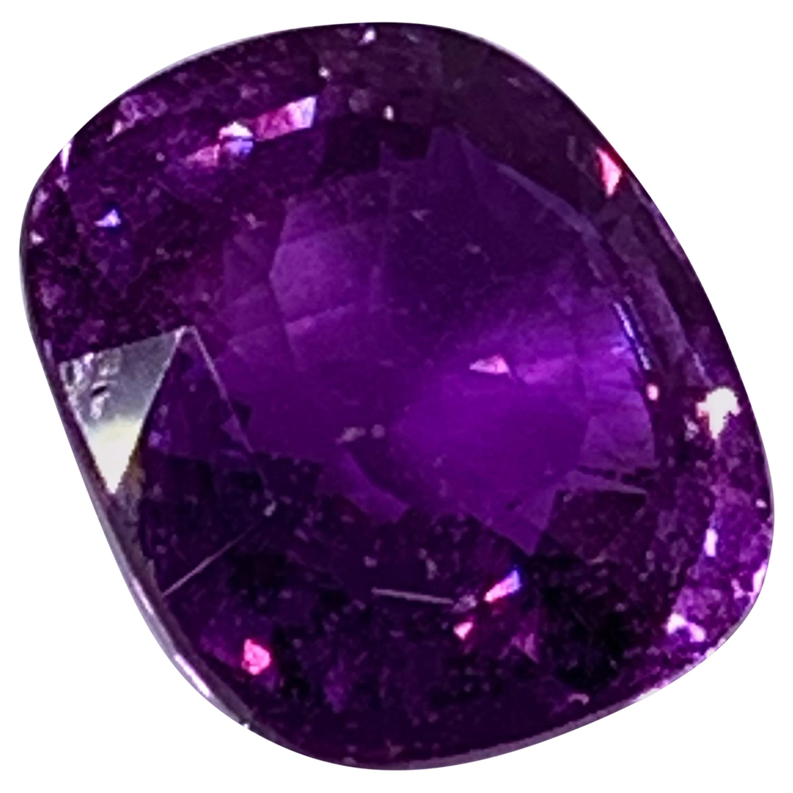 Certified 8.77 Carat Natural Purple Sapphire for Bespoke Ring Creation  For Sale