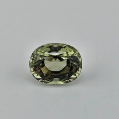 Certified 8.90 Carat Oval-Cut Mint Green Tourmaline