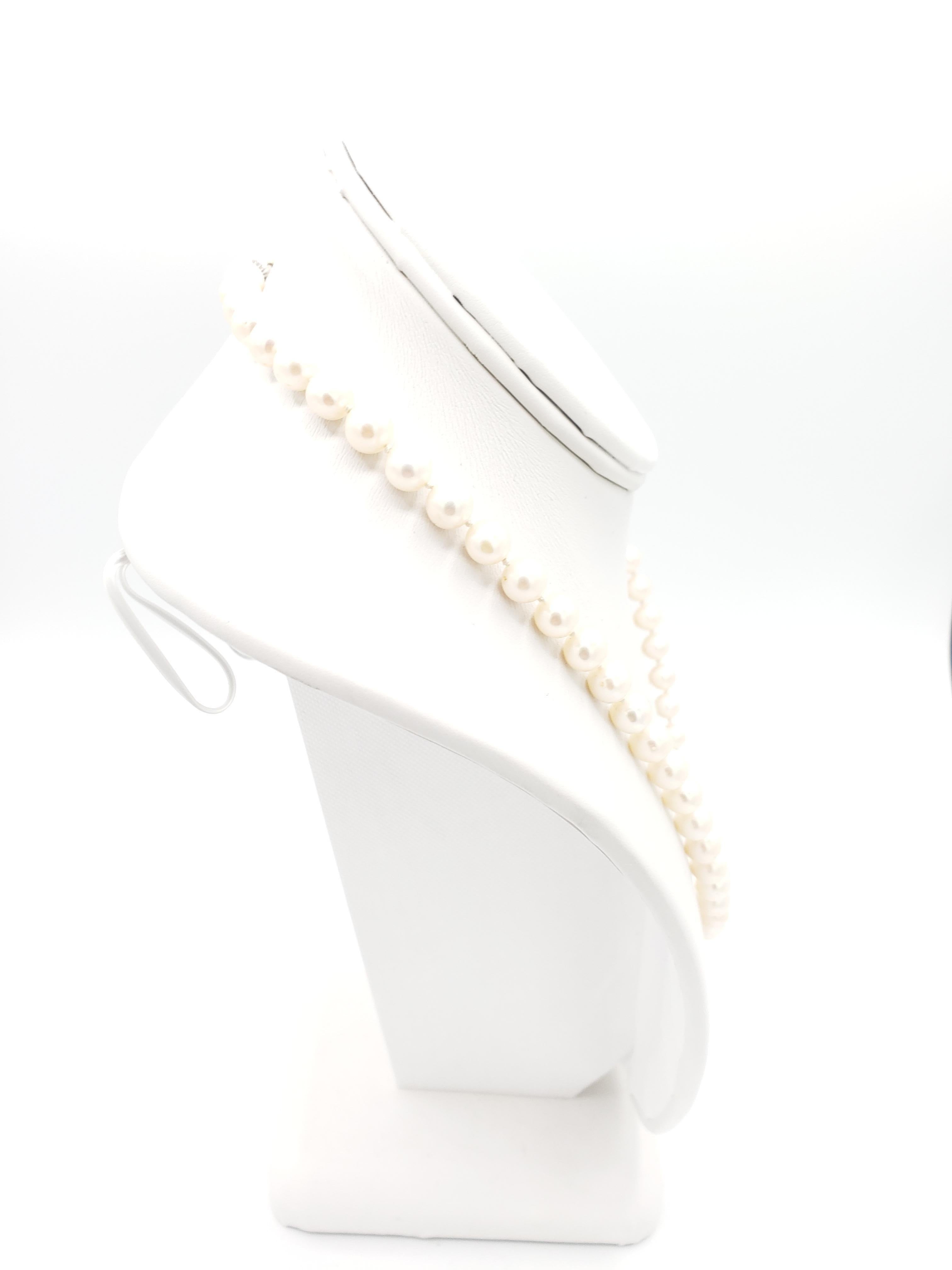 AAA Natural Akoya Freshwater Pearl Necklace - 11-12mm White Baroque, 64 Inches