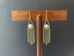 Certified AAAA Grade Japan Akoya Pearl Tassel Earrings with 18K Gold