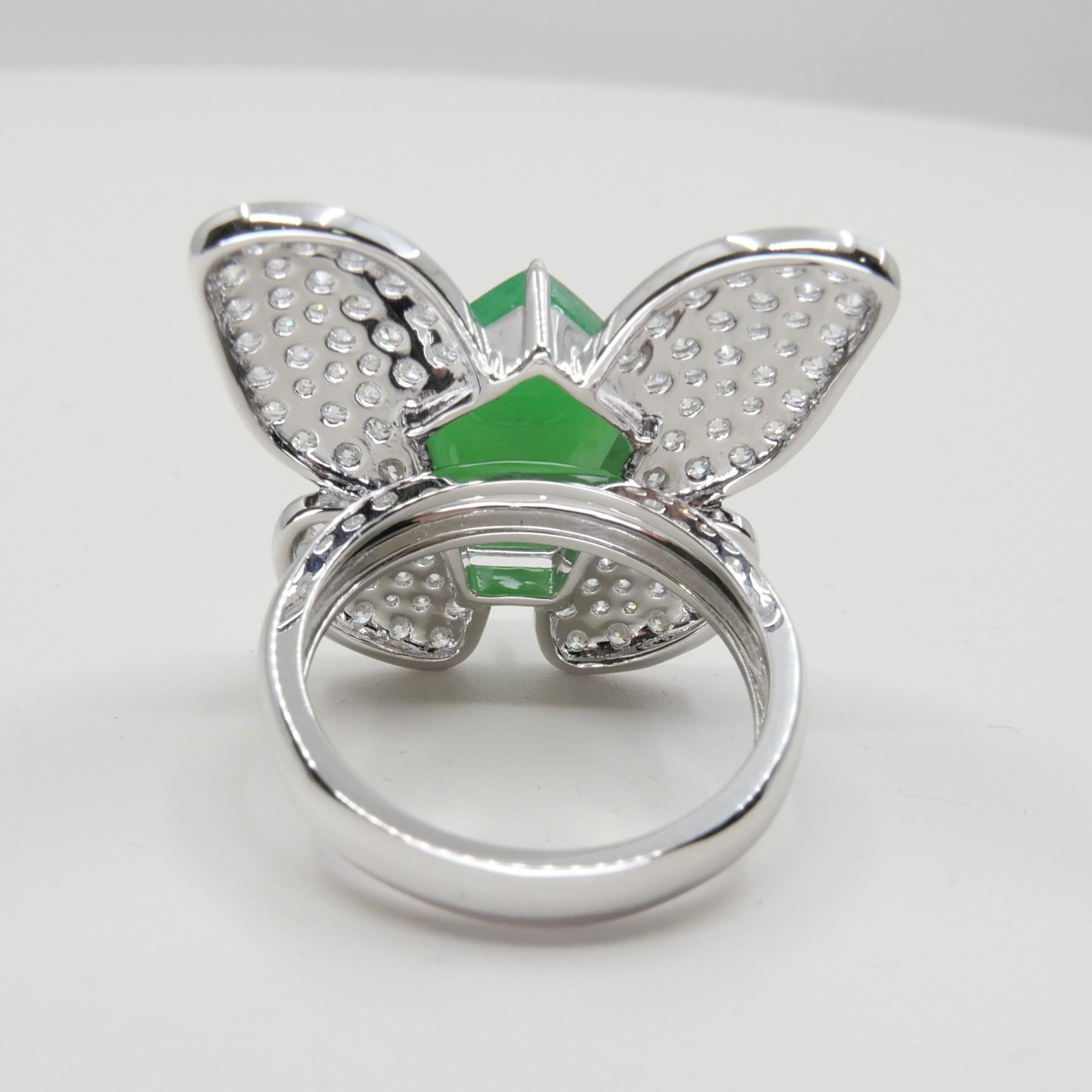 green jade butterfly ring