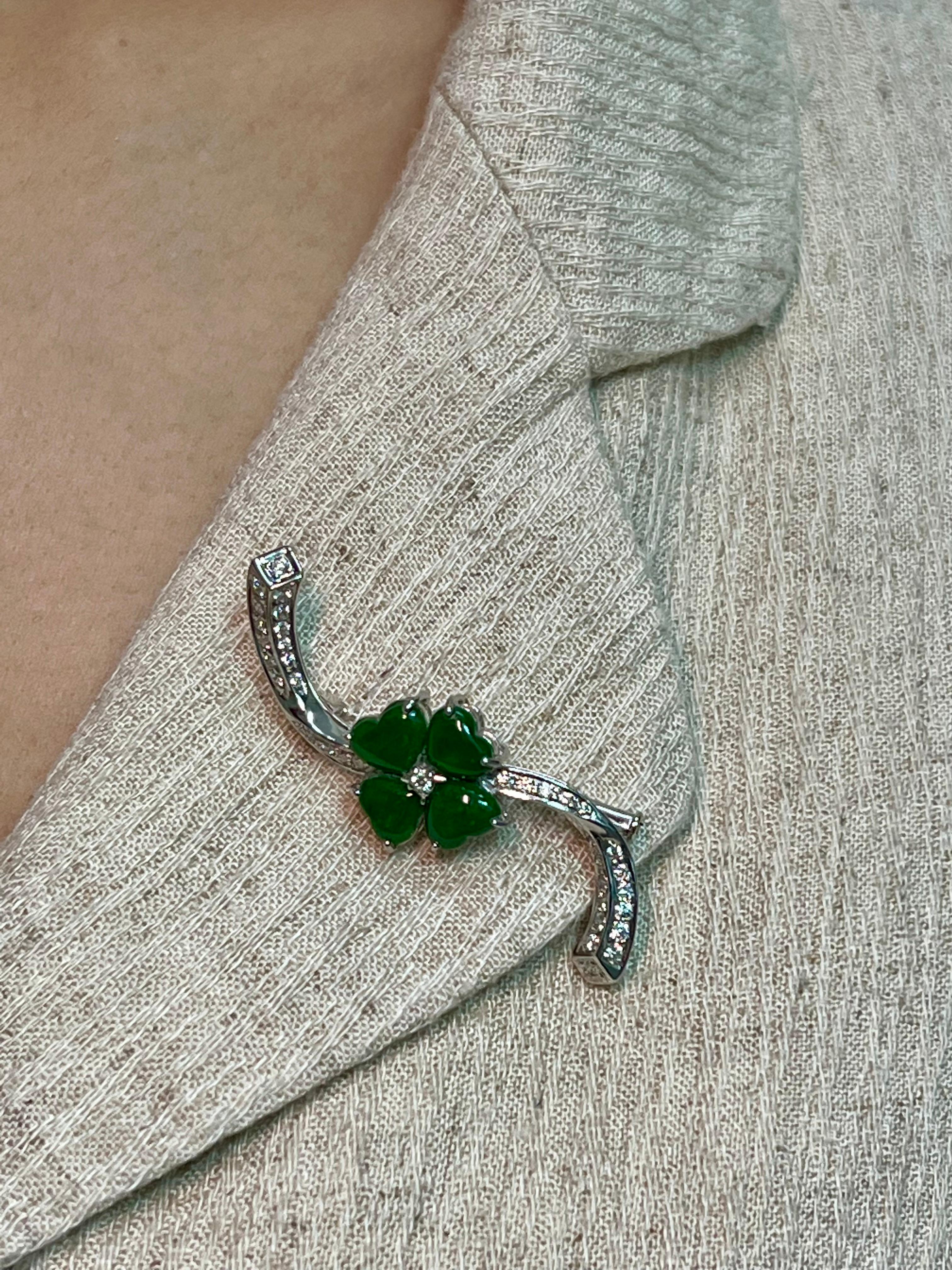 jade four leaf clover necklace