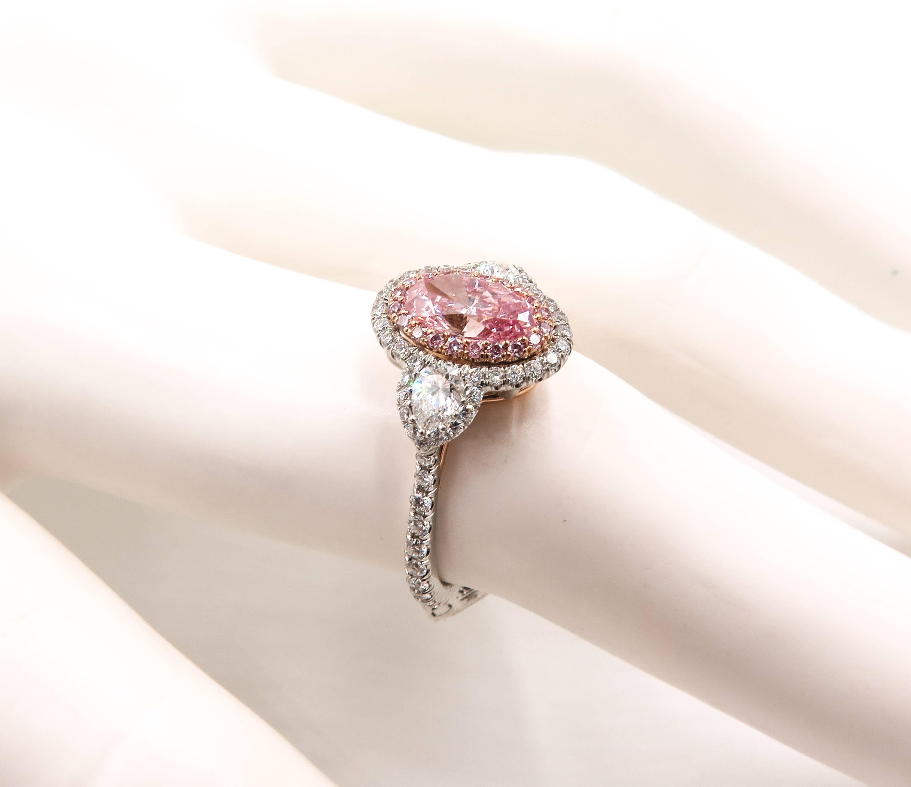 Certified Argyle Pink Diamond Ring In New Condition In Greenwich, CT