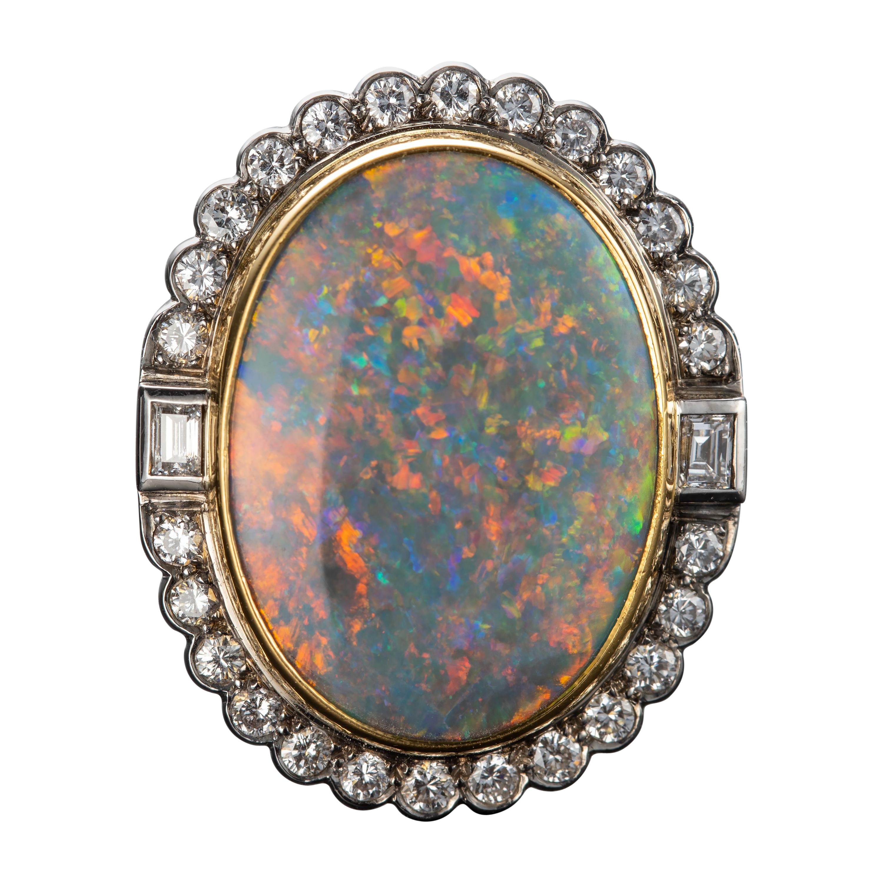 Australian Black Opal Ring For Sale at 1stDibs