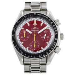 Certified Authentic and Warranty, Omega Speedmaster 4800, Millimeters Red Dial