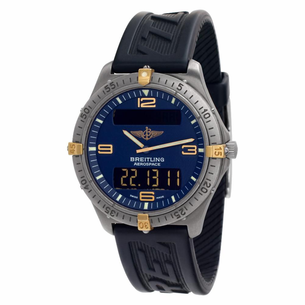 Contemporary Certified Authentic Breitling Aerospace 2700, Blue Dial For Sale