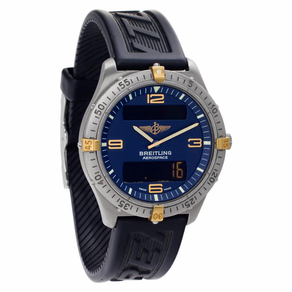 Certified Authentic Breitling Aerospace 2700, Blue Dial In Excellent Condition For Sale In Miami, FL