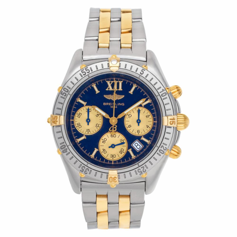 Breitling Chronomat Reference #:B55048. Breitling Jetstream Chronomat in 18k & stainless steel. Quartz. Ref b55048. Circa 2000s. Fine Pre-owned Breitling Watch. Certified preowned Sport Breitling Jetstream Chronomat B55048 watch is made out of Gold