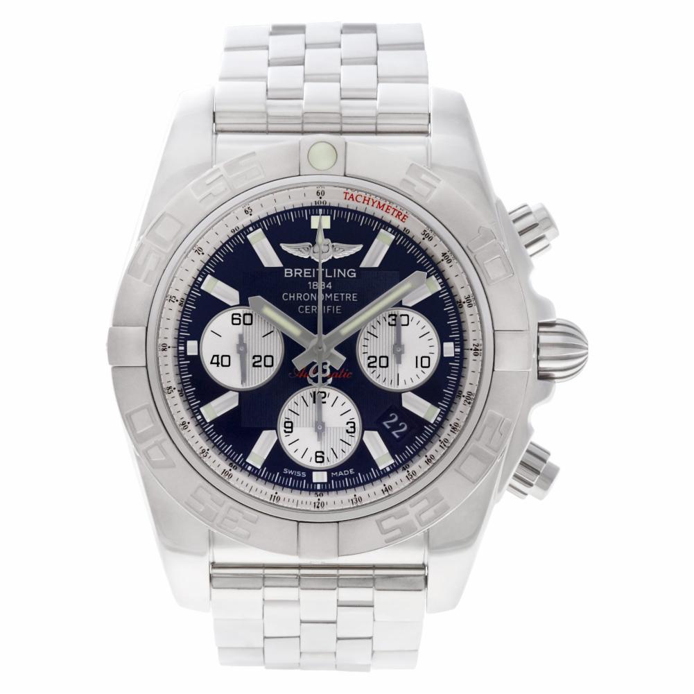 Contemporary Certified Authentic Breitling Chronomat 7068, Blue Dial For Sale