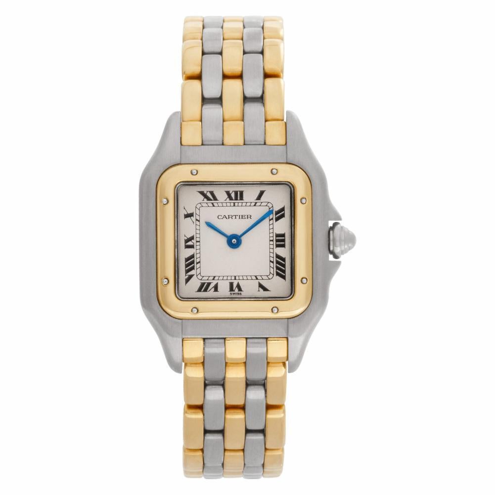 Cartier Panthere de Cartier Reference #:W25028B6. Ladies Cartier Panthere in 18k & stainless steel with 3 row of 18k gold. Quartz. Ref W25028B Fine Pre-owned Cartier Watch. Certified preowned Cartier Panthere W25028B watch is made out of Stainless