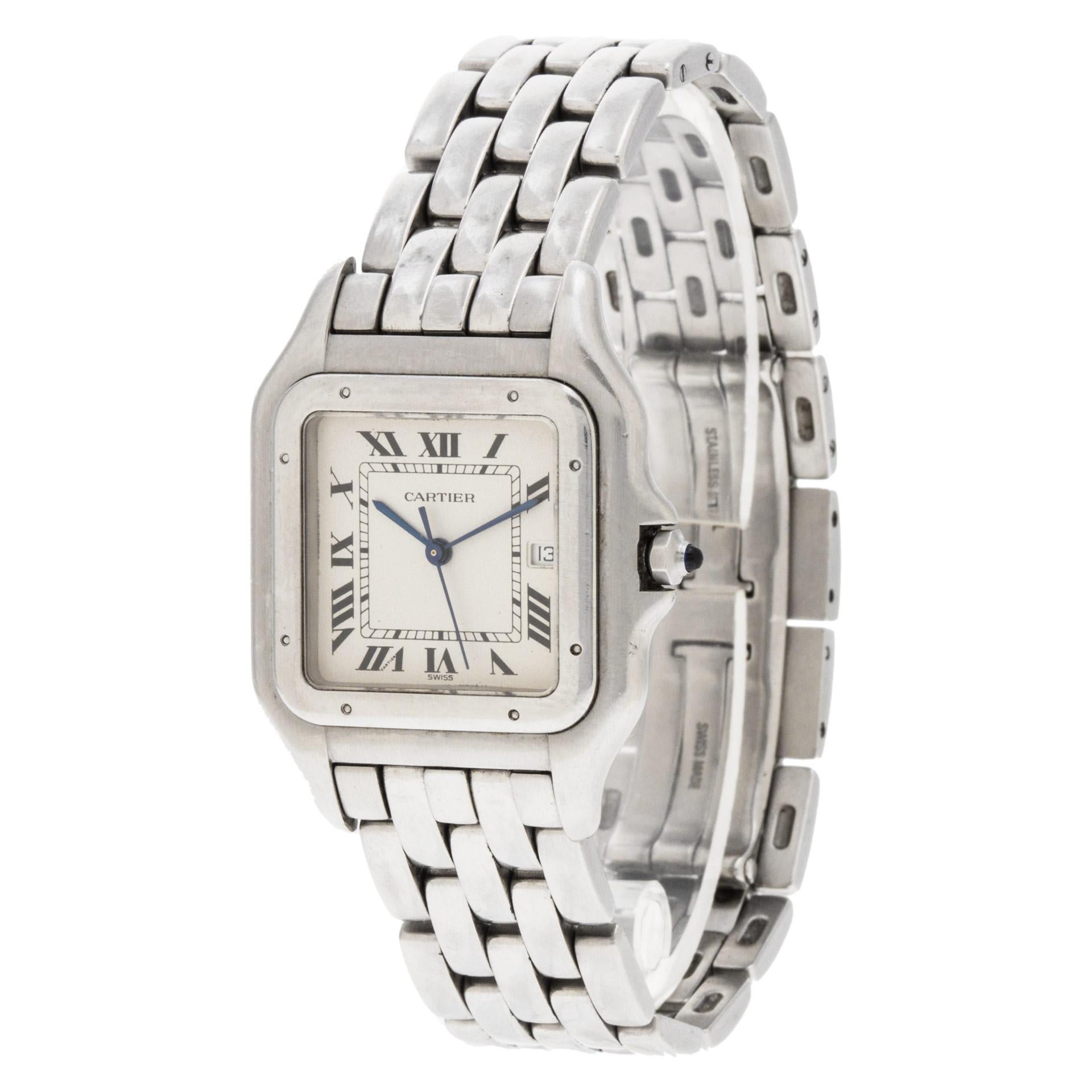 Certified Authentic Cartier Panthere de Cartier 4140, Beige Dial In Good Condition For Sale In Miami, FL