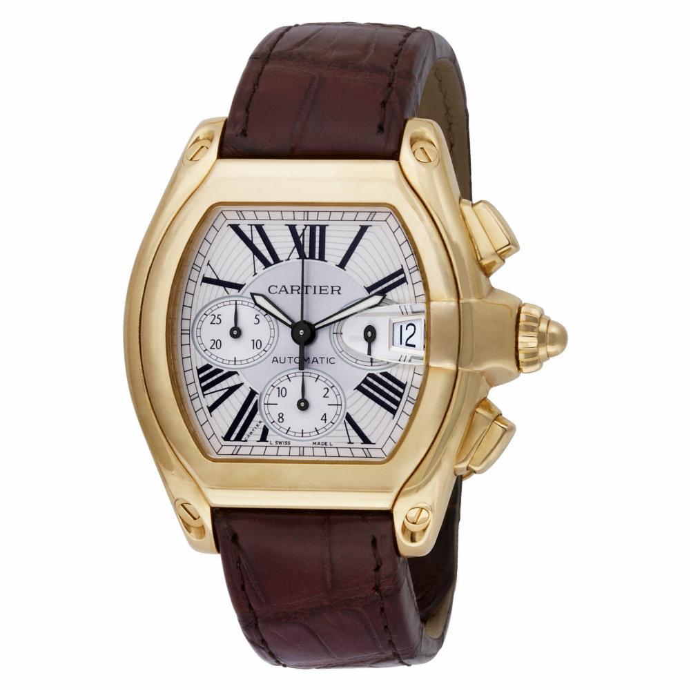 Contemporary Certified Authentic Cartier Roadster 16800, Silver Dial For Sale