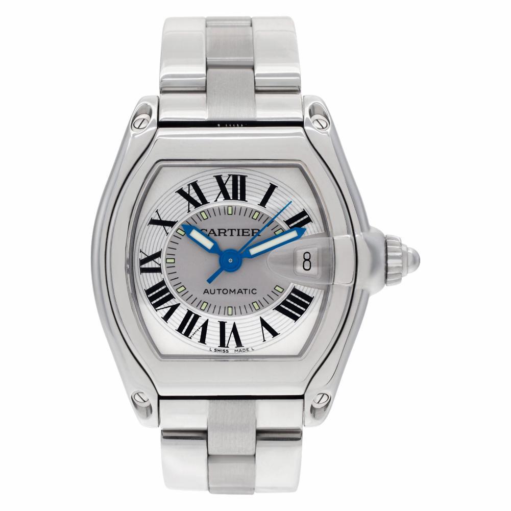 Cartier Roadster Reference #:W62025V3. Unisex Cartier Roadster in stainless steel. Auto w/ sweep seconds and date. Ref W62025V3. Circa 2000's. Fine Pre-owned Cartier Watch. Certified preowned Classic Cartier Roadster W62025V3 watch is made out of