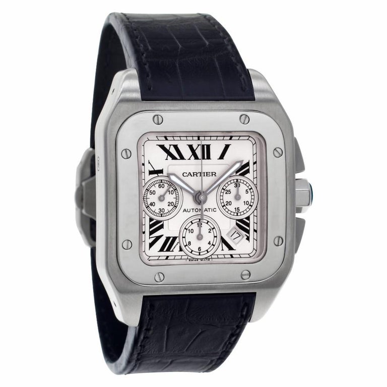 Certified Authentic, Cartier Santos 1007140, White Dial For Sale At 