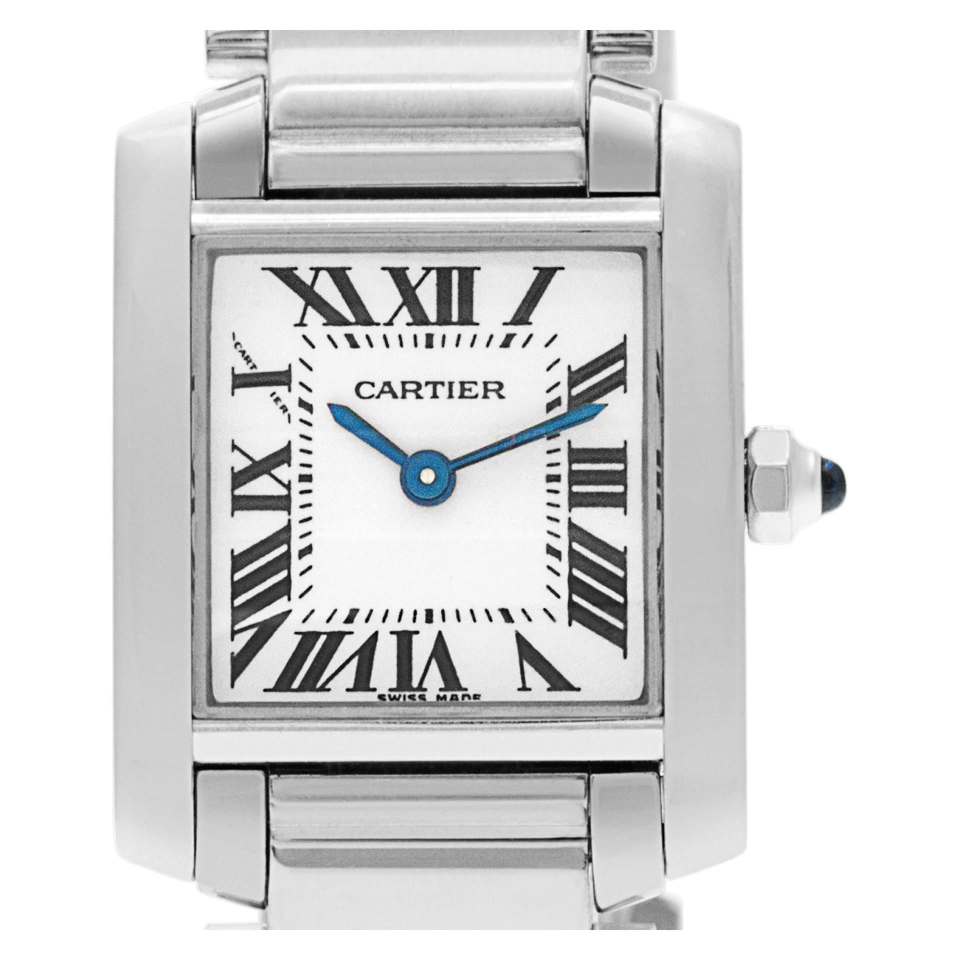 Certified Authentic Cartier Tank Francaise 16200, Black Dial For Sale 1