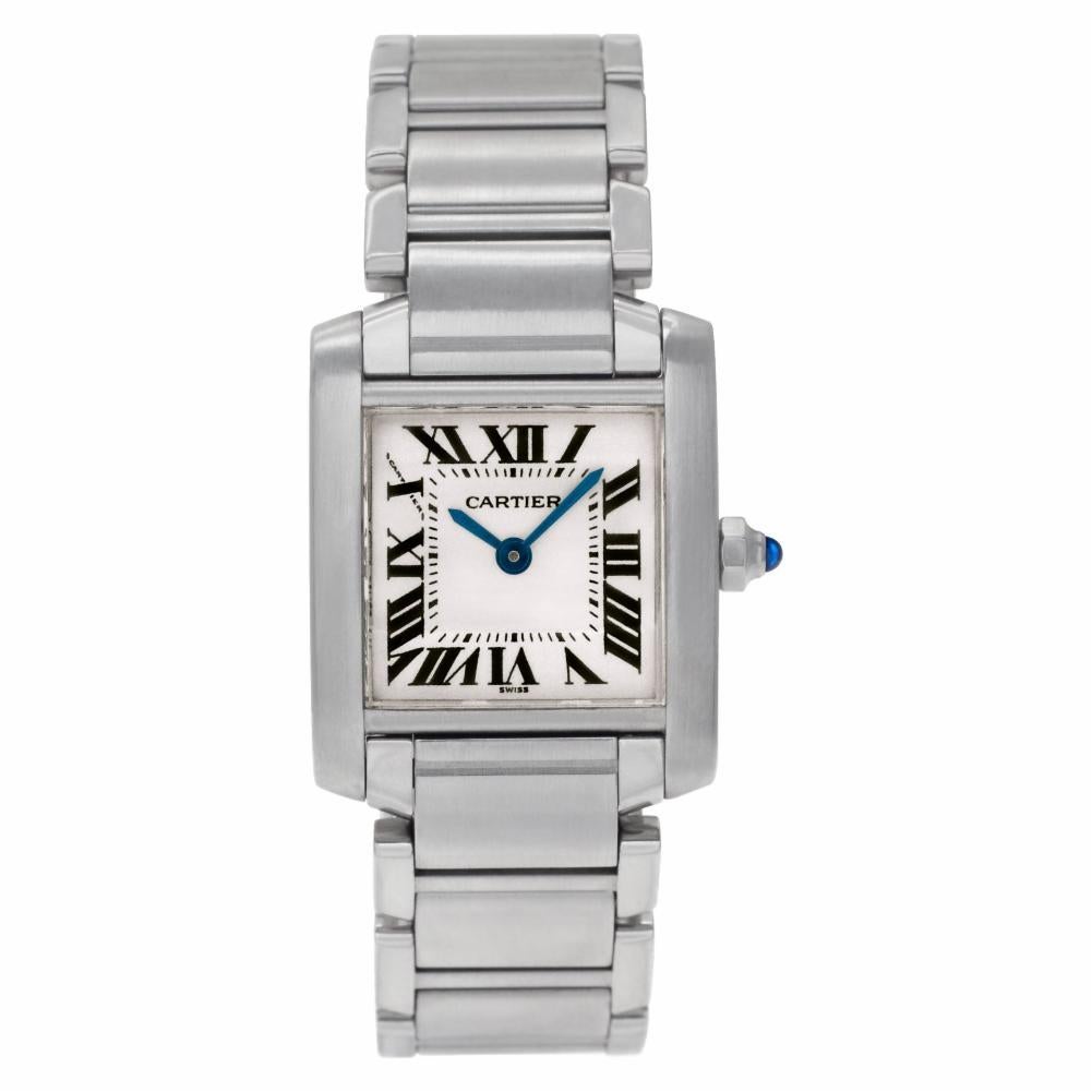 Cartier Tank Francaise Reference #:W51008Q3. Ladies Cartier Tank Francaise in stainless steel. Quartz. Circa 2000's. Fine Pre-owned Cartier Watch. Certified preowned Classic Cartier Tank Francaise w51008q3 watch is made out of Stainless steel on a