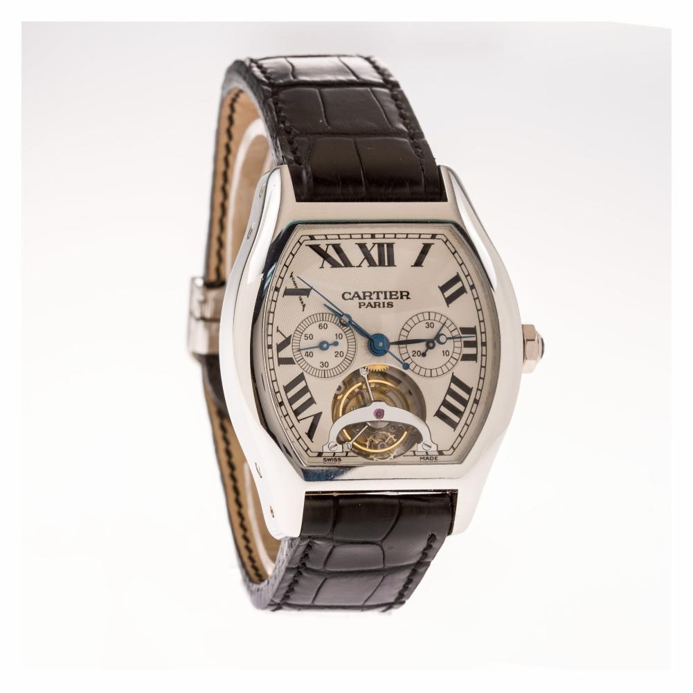 Certified Authentic Cartier Tortue 126600, Silver Dial In Excellent Condition For Sale In Miami, FL