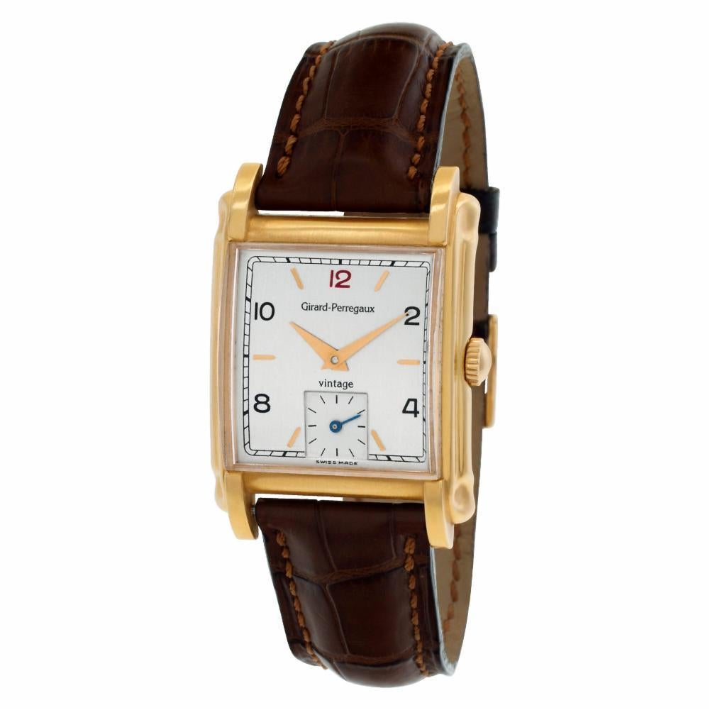 Contemporary Certified Authentic Girard Perragaux Vintage 4740, Gold Dial For Sale