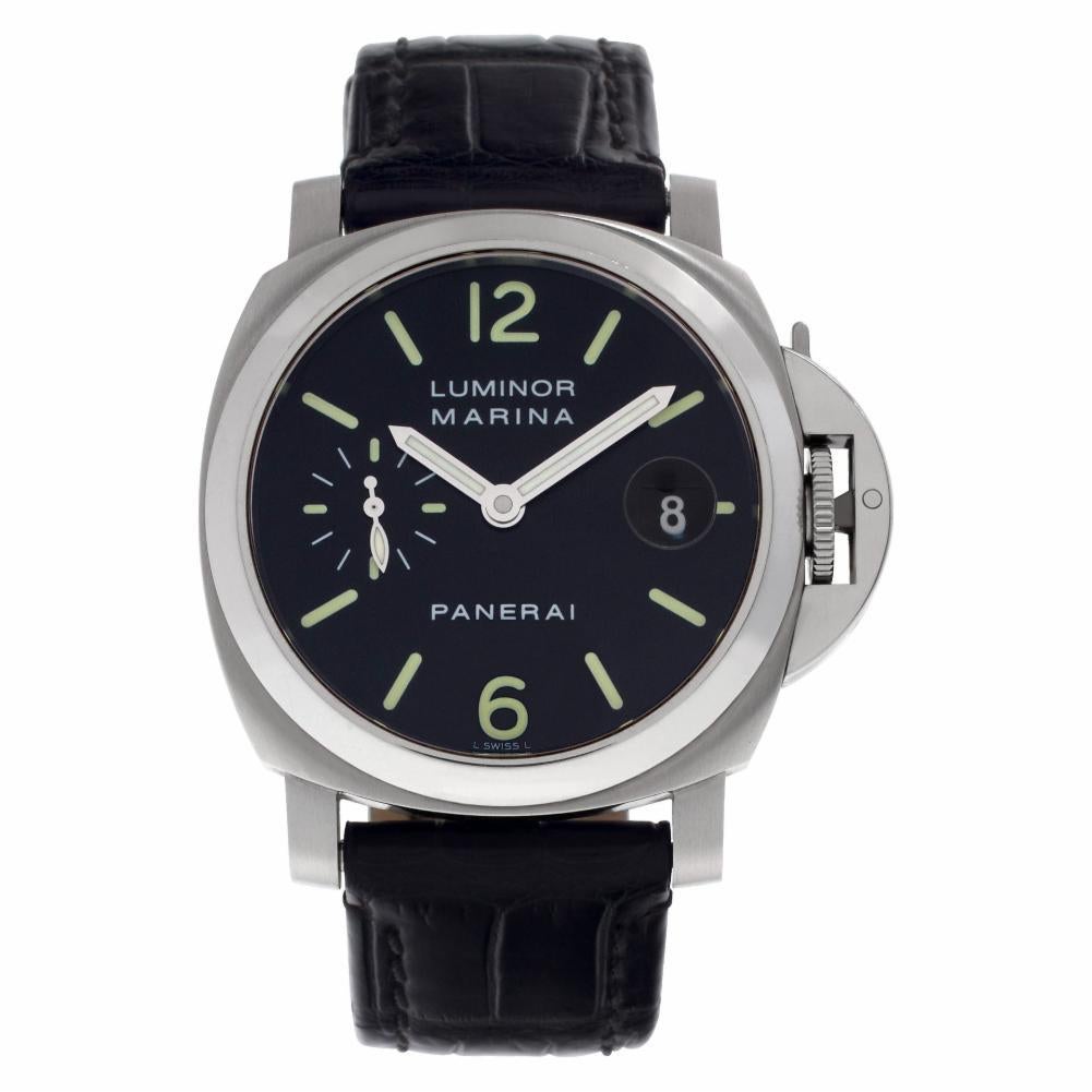 Panerai Luminor Reference #:Unknown. Panerai Luminor Firenze 1860 in stainless steel on an alligator strap. Auto w/ subseconds and date. With box, papers, and booklets. Ref OP6625. Circa 2005. Fine Pre-owned Panerai Watch. Certified preowned Sport