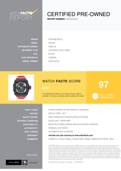Certified Authentic Richard Mille RM 035270599 Black Dial