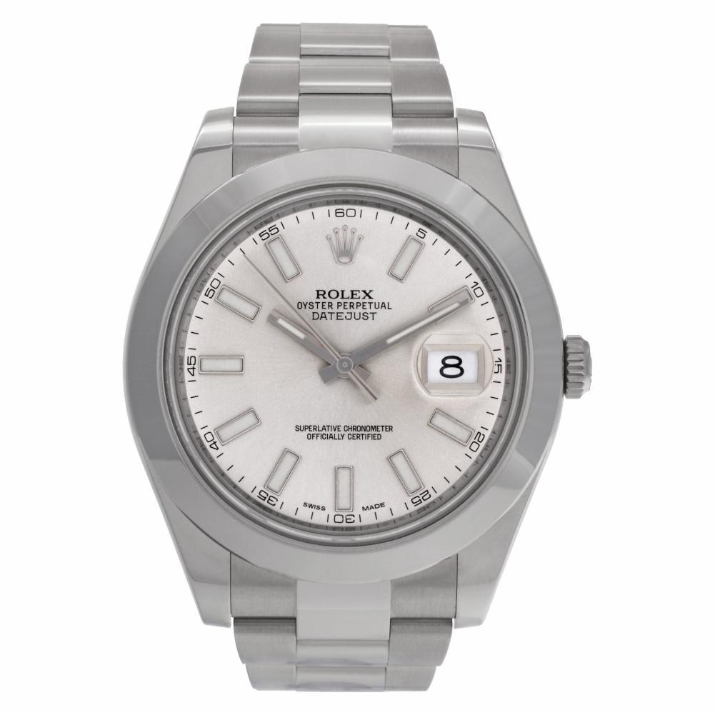 Rolex Datejust II Reference #:116300. Gents Rolex Datejust II in stainless steel with silver dtick dial. Auto w/ sweep seconds and date. Ref 116300. Circa 2010s. 
 Fine Pre-owned Rolex Watch. Certified preowned Sport Rolex Datejust II 116300 watch