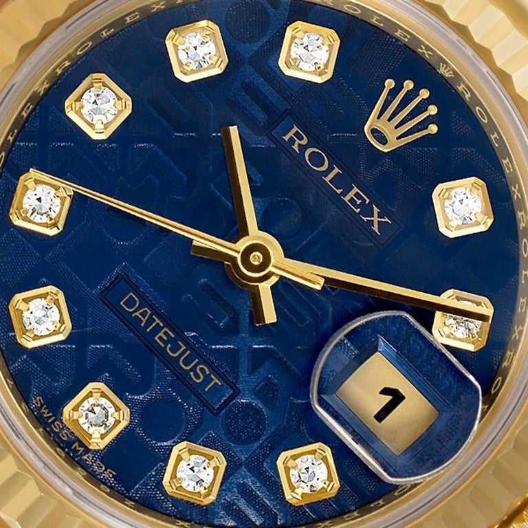 Certified Authentic Rolex Datejust 21240, Gold Dial For Sale at 1stDibs