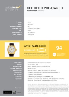 Certified Authentic Rolex Datejust 6960, White Dial