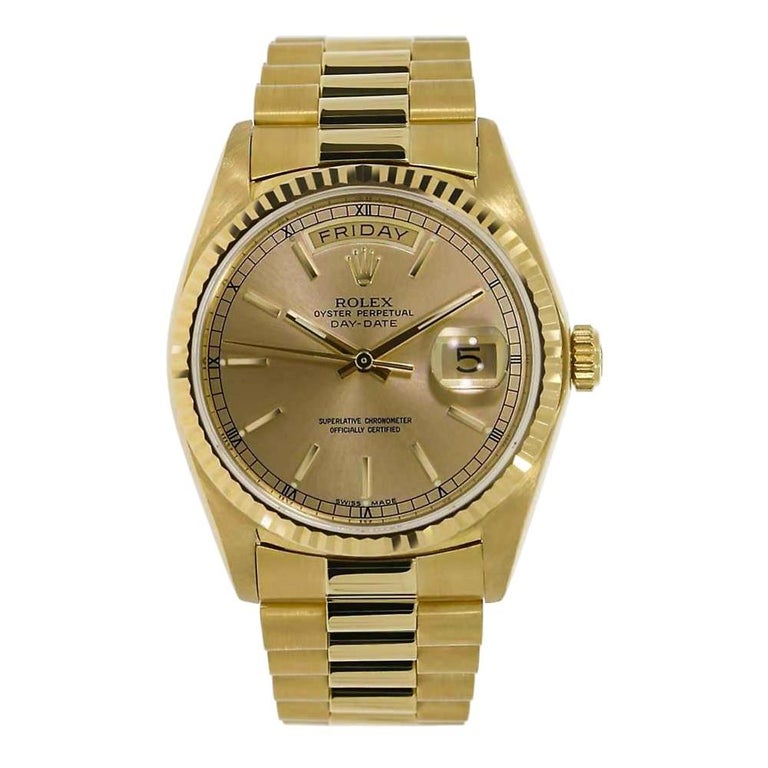 Certified Authentic Rolex DayDate16799 White Dial For Sale at 1stdibs