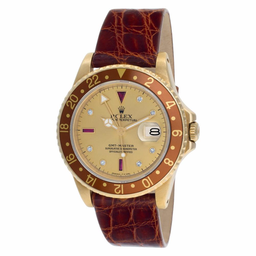 Contemporary Certified Authentic Rolex GMT Master 16800, Beige Dial For Sale