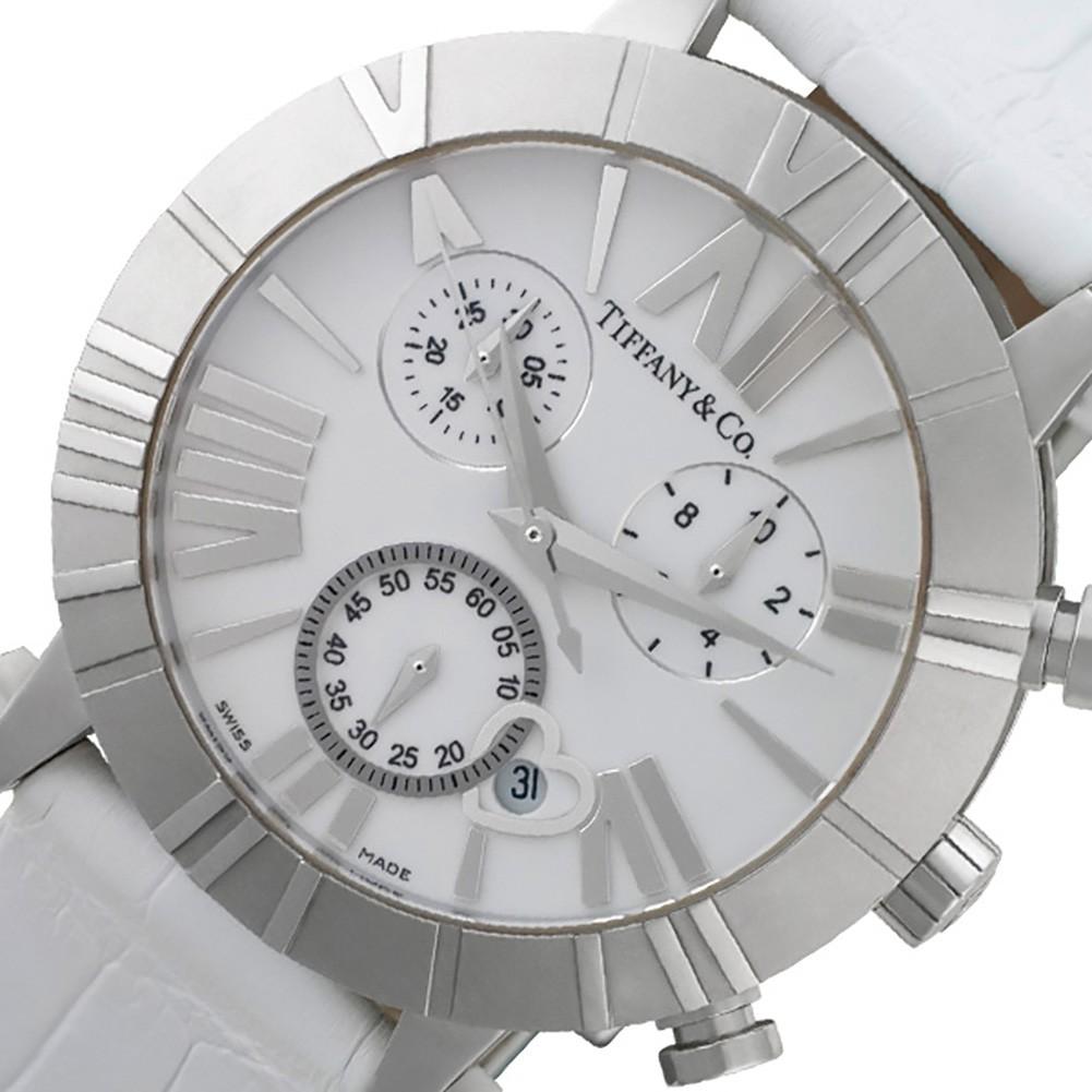 Certified Authentic Tiffany & Co. Atlas 3276, White Dial In Excellent Condition For Sale In Miami, FL