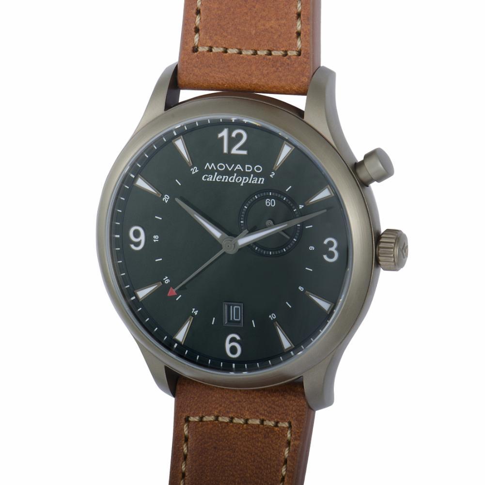 Movado Military Reference #:3650018. Brilliantly producing an unmistakable aura of traditional watchmaking in resolutely sporty and technically sublime fashion, this fascinating timepiece from Movado offers various useful indications in a highly