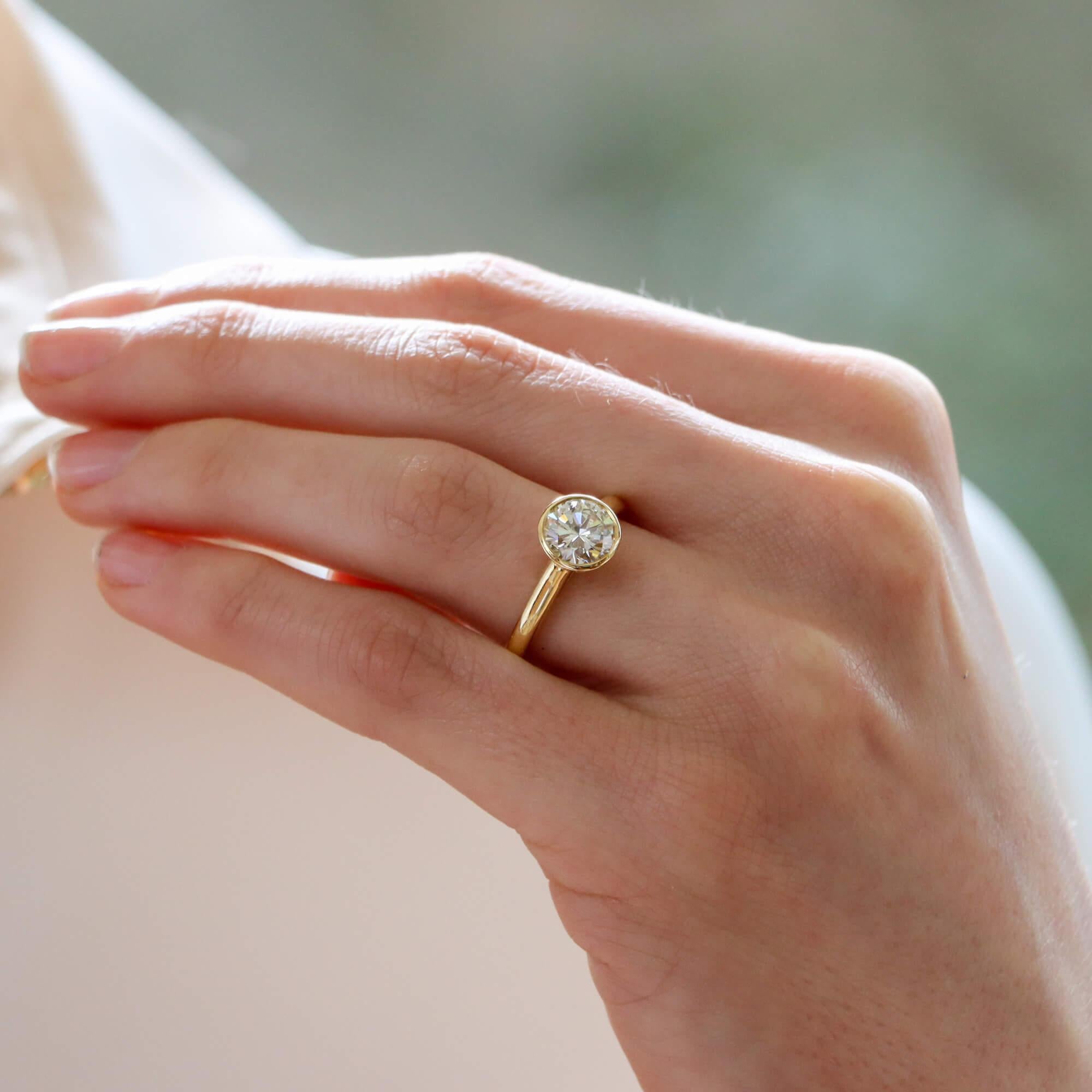 single square diamond ring