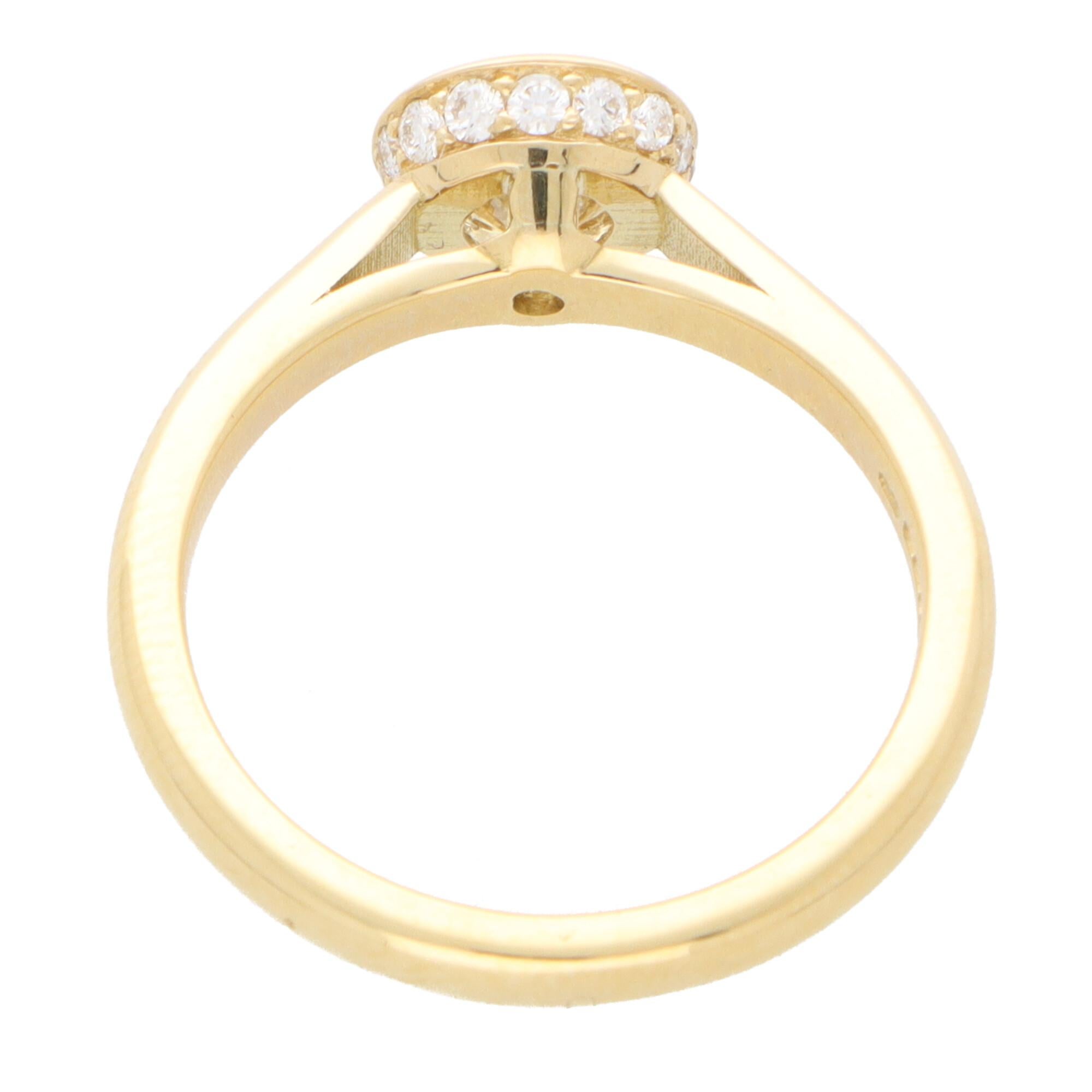 Round Cut Certified Bezel Set Single Solitaire Diamond Engagement Ring in 18k Yellow Gold
